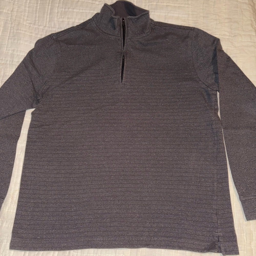 Van Heusen Men's Medium Charcoal 1/4 Zip Pullover